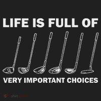 Life Is Full Of Very Important Choices Golfing Golf Hat thumb 2