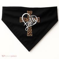 Love In Faith Tees Christian Religious Leopard Cheetah Cross USA-Made Doggie Bandana thumb 0