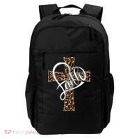 Love In Faith Tees Christian Religious Leopard Cheetah Cross Backpack thumb 0