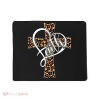 Love In Faith Tees Christian Religious Leopard Cheetah Cross Mousepad thumb 0