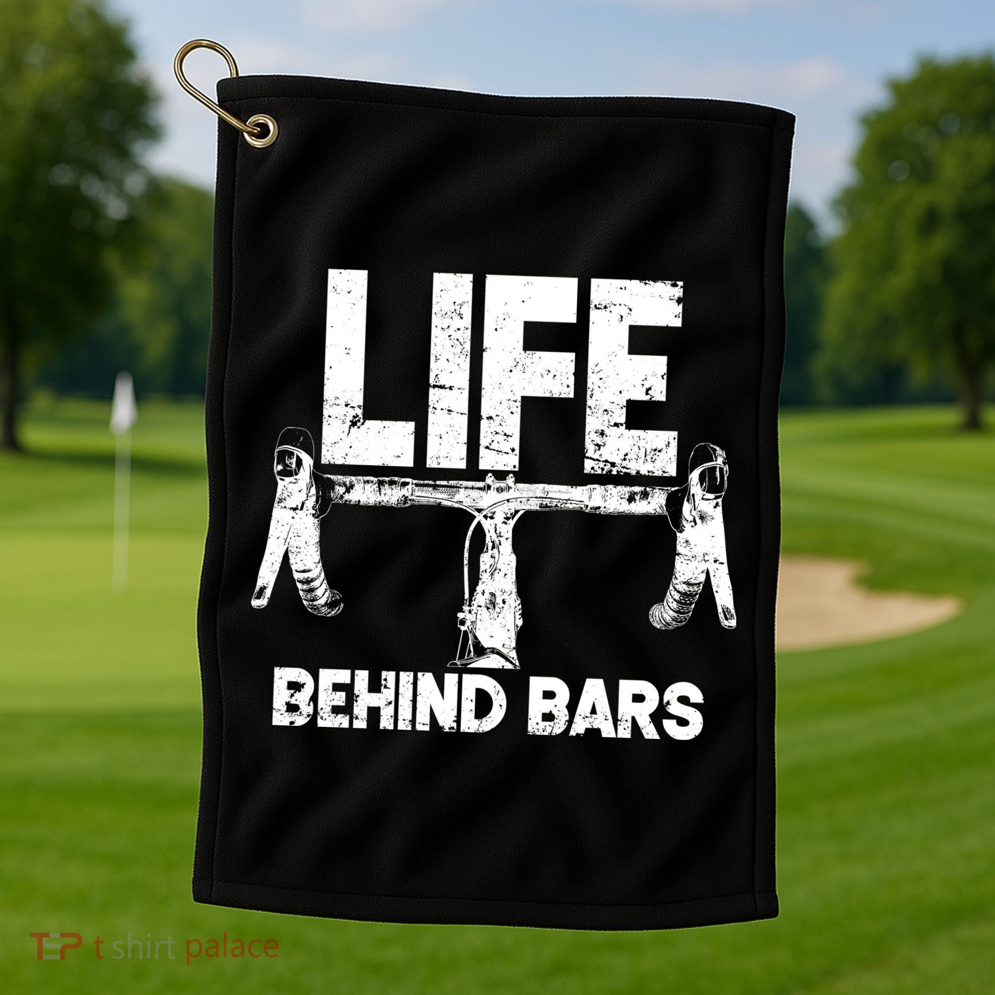 Life Behind Bars Bicycle  Golf Towel
