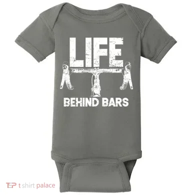 Life Behind Bars Bicycle  Baby Bodysuit