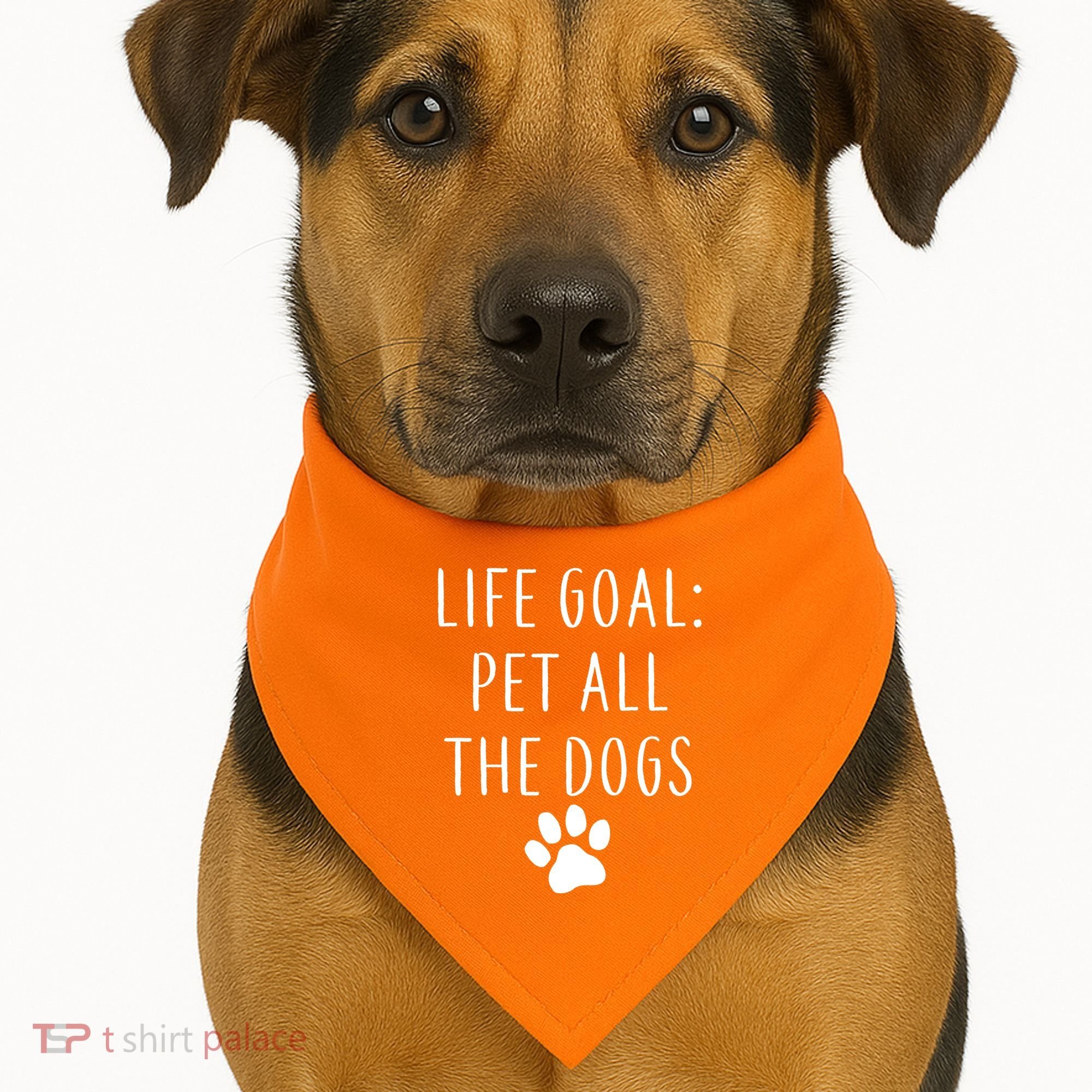 Life Goal Pet All Dogs Funny USA-Made Doggie Bandana