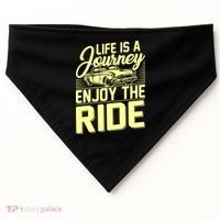 Life Is A Journey Enjoy The Ride Classic Car USA-Made Doggie Bandana thumb 0