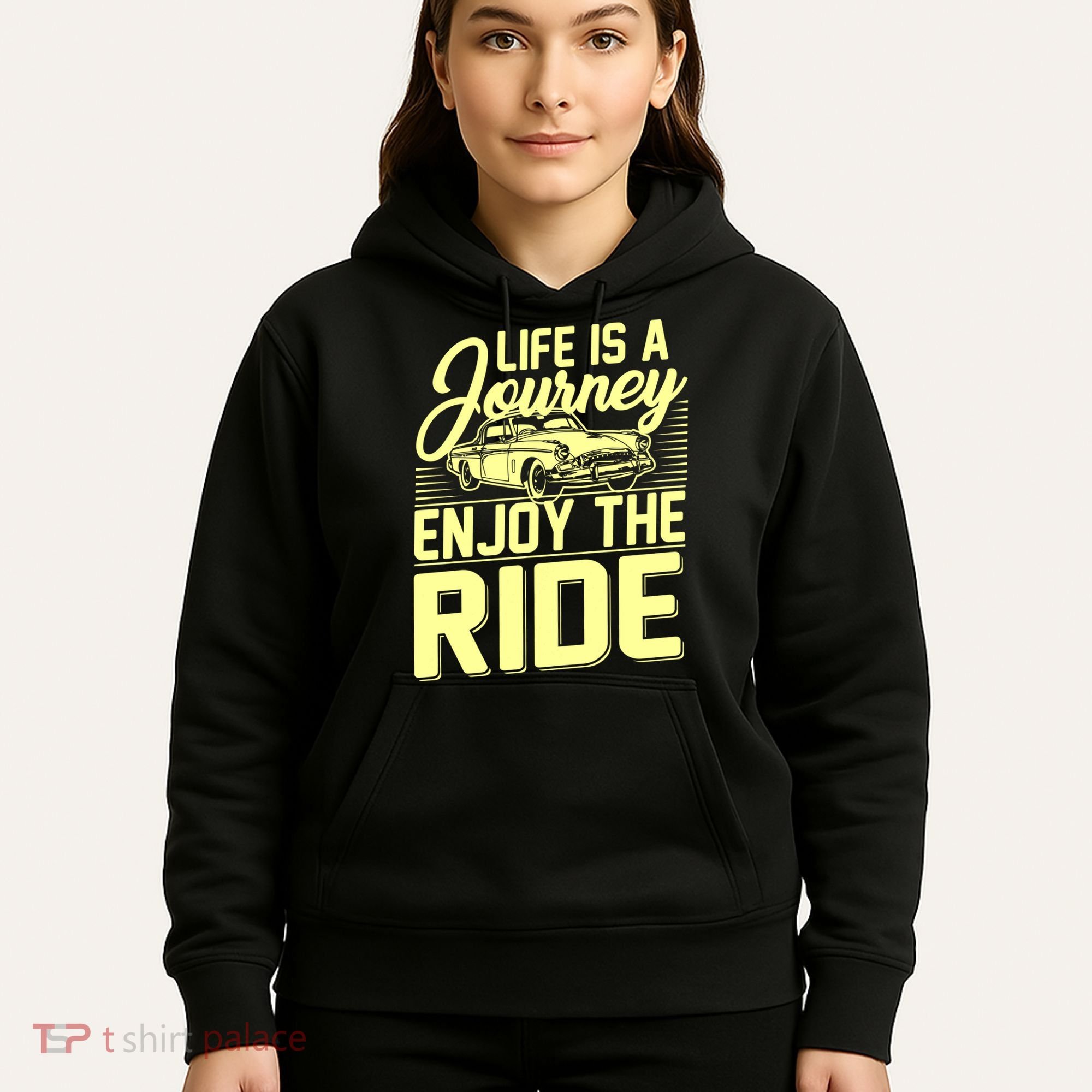 Life Is A Journey Enjoy The Ride Classic Car Hoodie