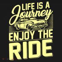 Life Is A Journey Enjoy The Ride Classic Car Polo thumb 3