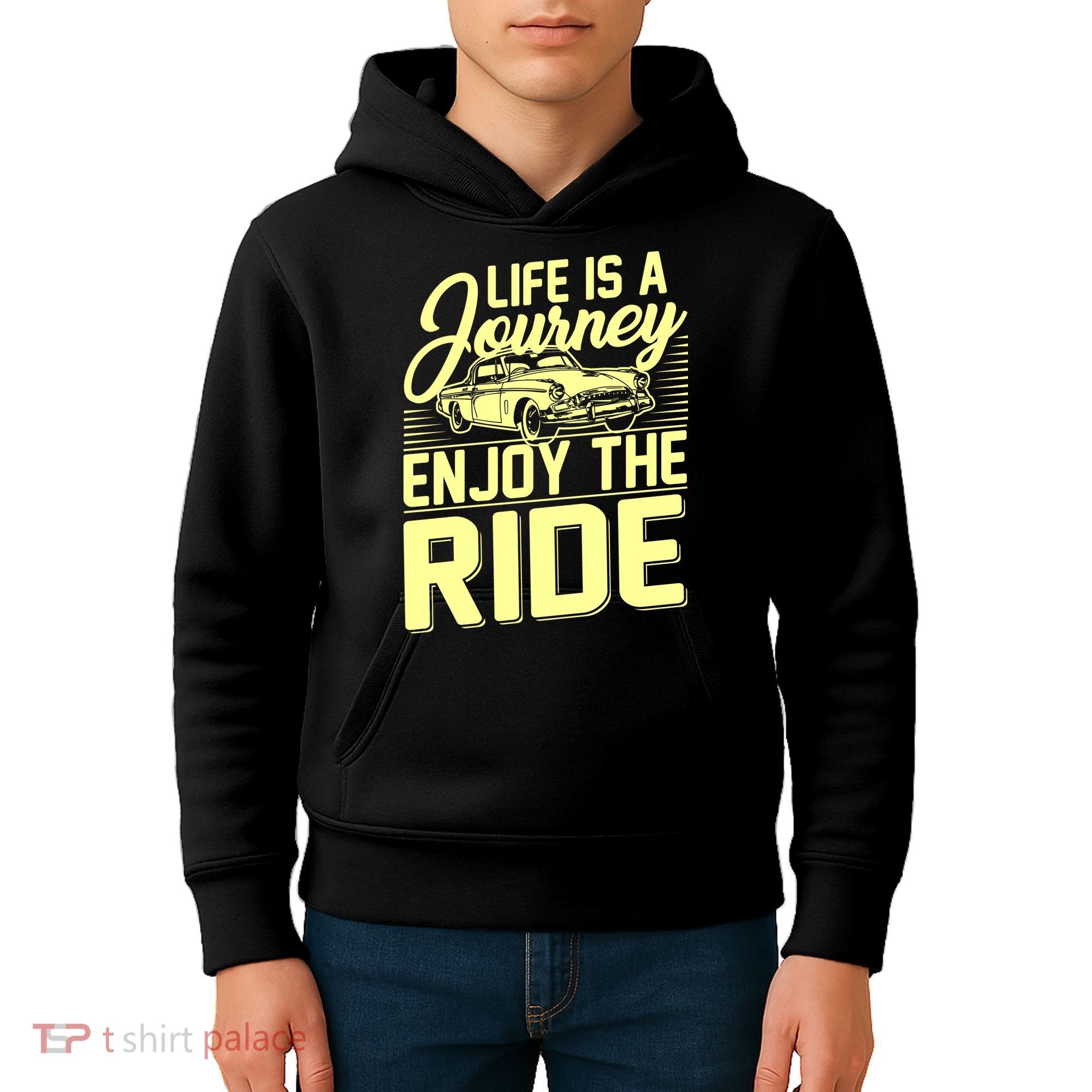 Life Is A Journey Enjoy The Ride Classic Car Kids Hoodie