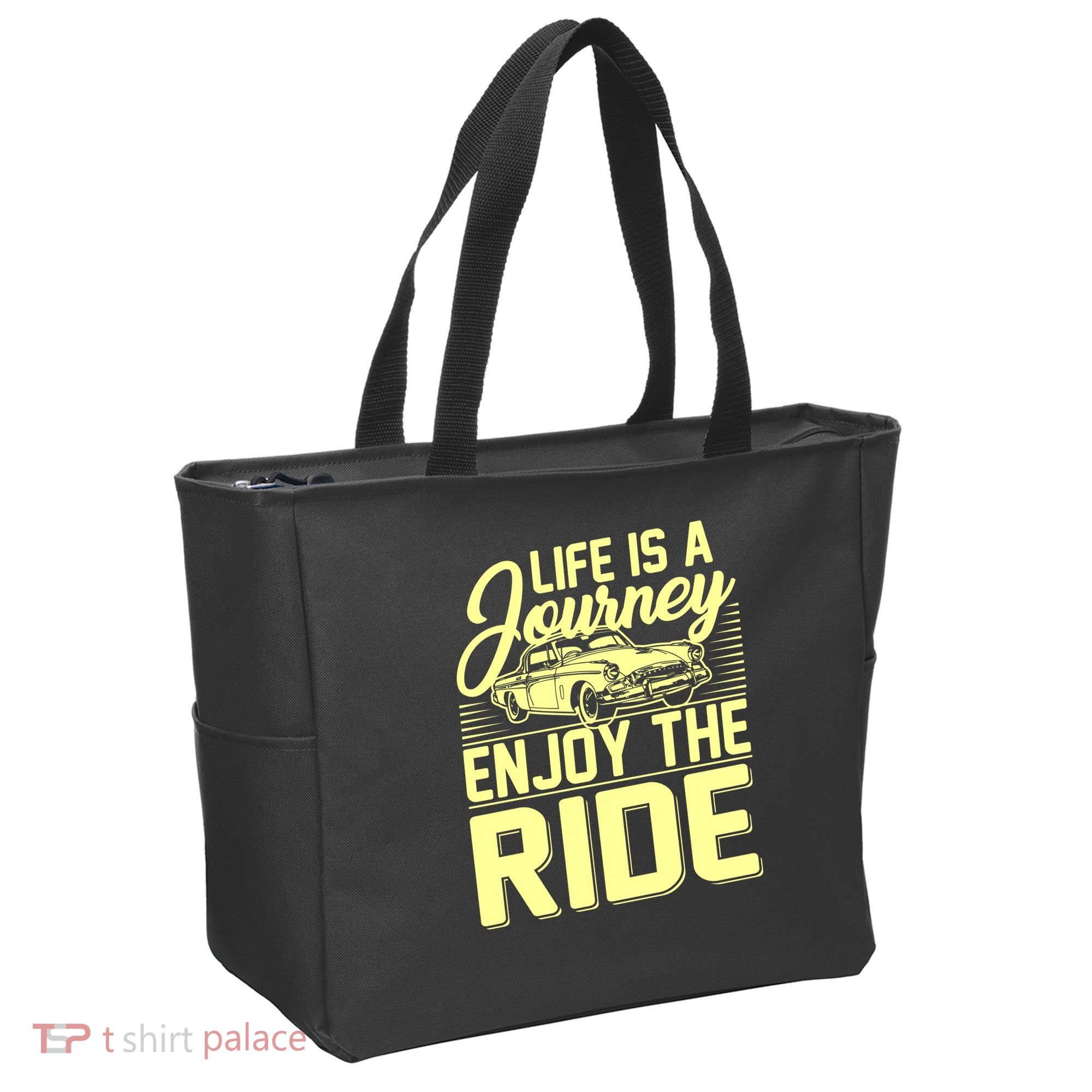Life Is A Journey Enjoy The Ride Classic Car Tote Bag
