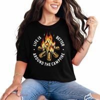 Life Is Better Around The Campfire Comfort Colors T-Shirt thumb 0