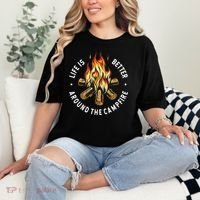 Life Is Better Around The Campfire Comfort Colors T-Shirt thumb 2