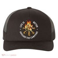 Life Is Better Around The Campfire Yupoong Adult 5-Panel Trucker Hat thumb 0