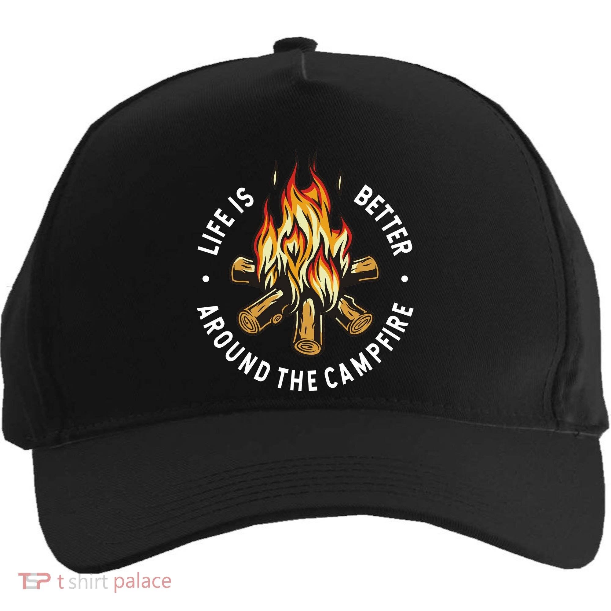 Life Is Better Around The Campfire Five-Panel Snapback Cap