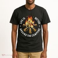 Life Is Better Around The Campfire Tall T-Shirt thumb 2