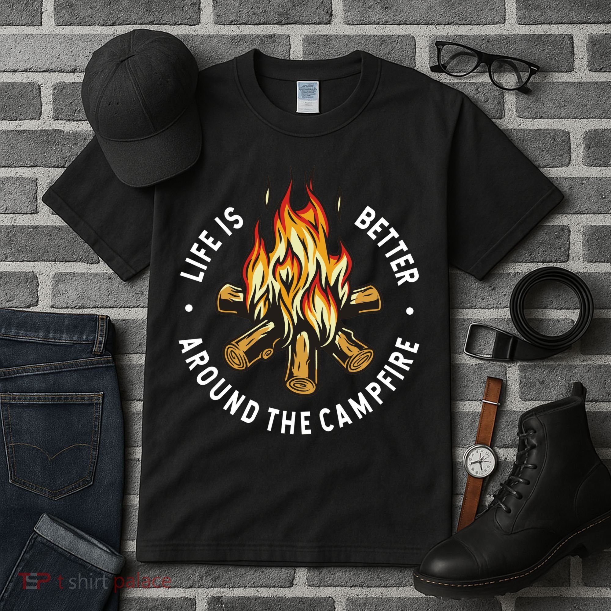 Life Is Better Around The Campfire Tall T-Shirt