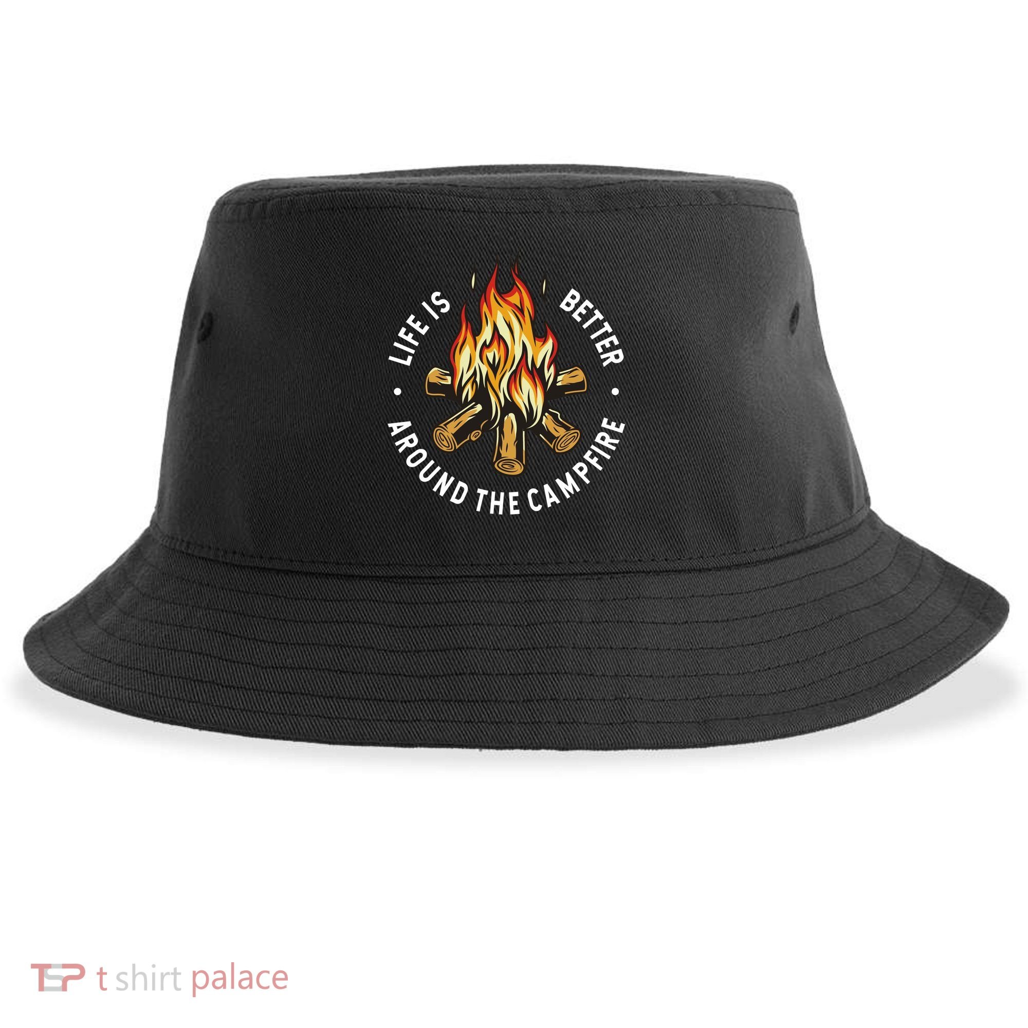 Life Is Better Around The Campfire Sustainable Bucket Hat