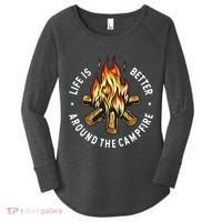 Life Is Better Around The Campfire Women's Perfect Tri Tunic Long Sleeve Shirt thumb 0