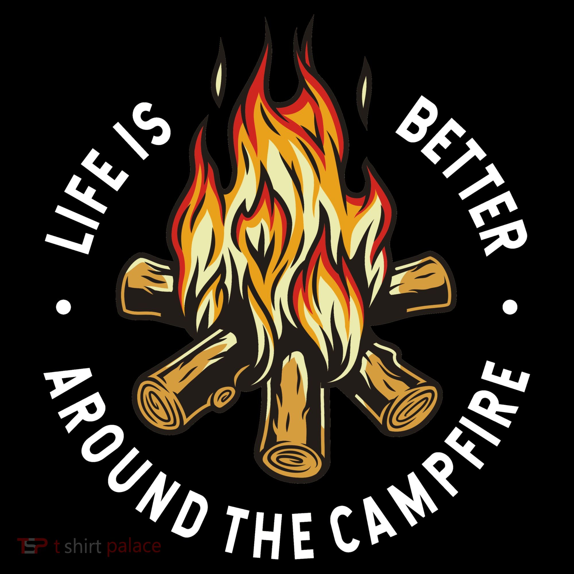 Life Is Better Around The Campfire Womens Funnel Neck Pullover Hood