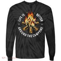 Life Is Better Around The Campfire Tie-Dye Long Sleeve Shirt thumb 0