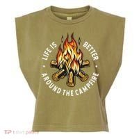 Life Is Better Around The Campfire Garment-Dyed Women's Muscle Tee thumb 0