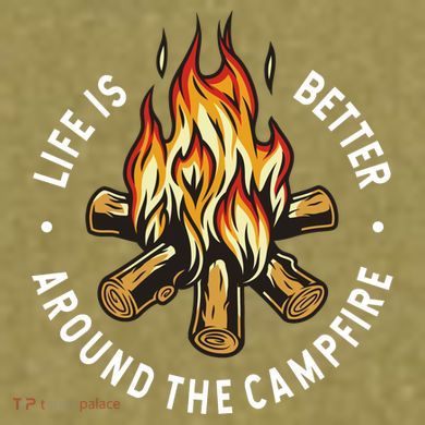 Life Is Better Around The Campfire Garment-Dyed Women's Muscle Tee