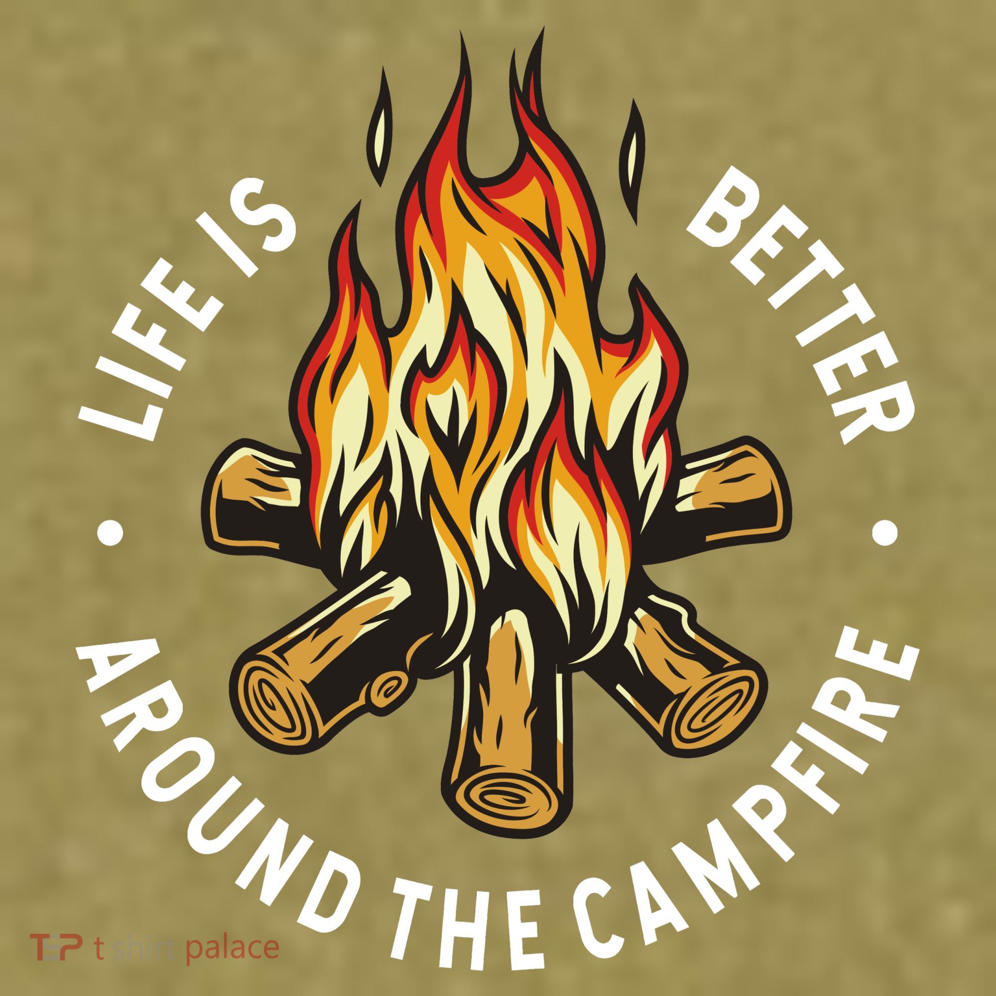 Life Is Better Around The Campfire Garment-Dyed Women's Muscle Tee