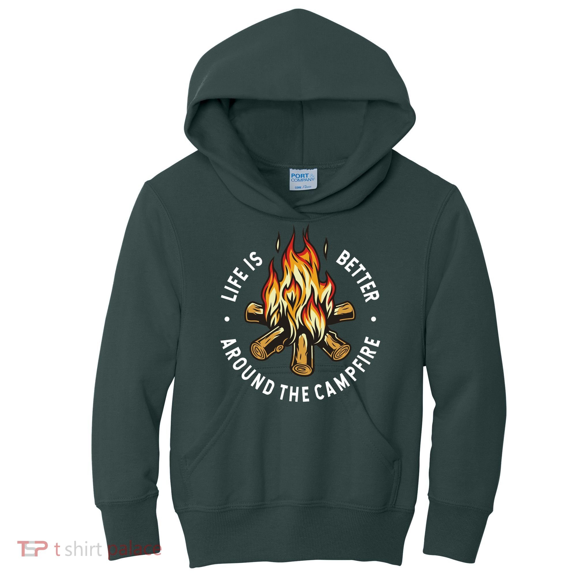 Life Is Better Around The Campfire Kids Hoodie