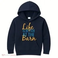 Life is Better at the Barn Kids Hoodie thumb 0