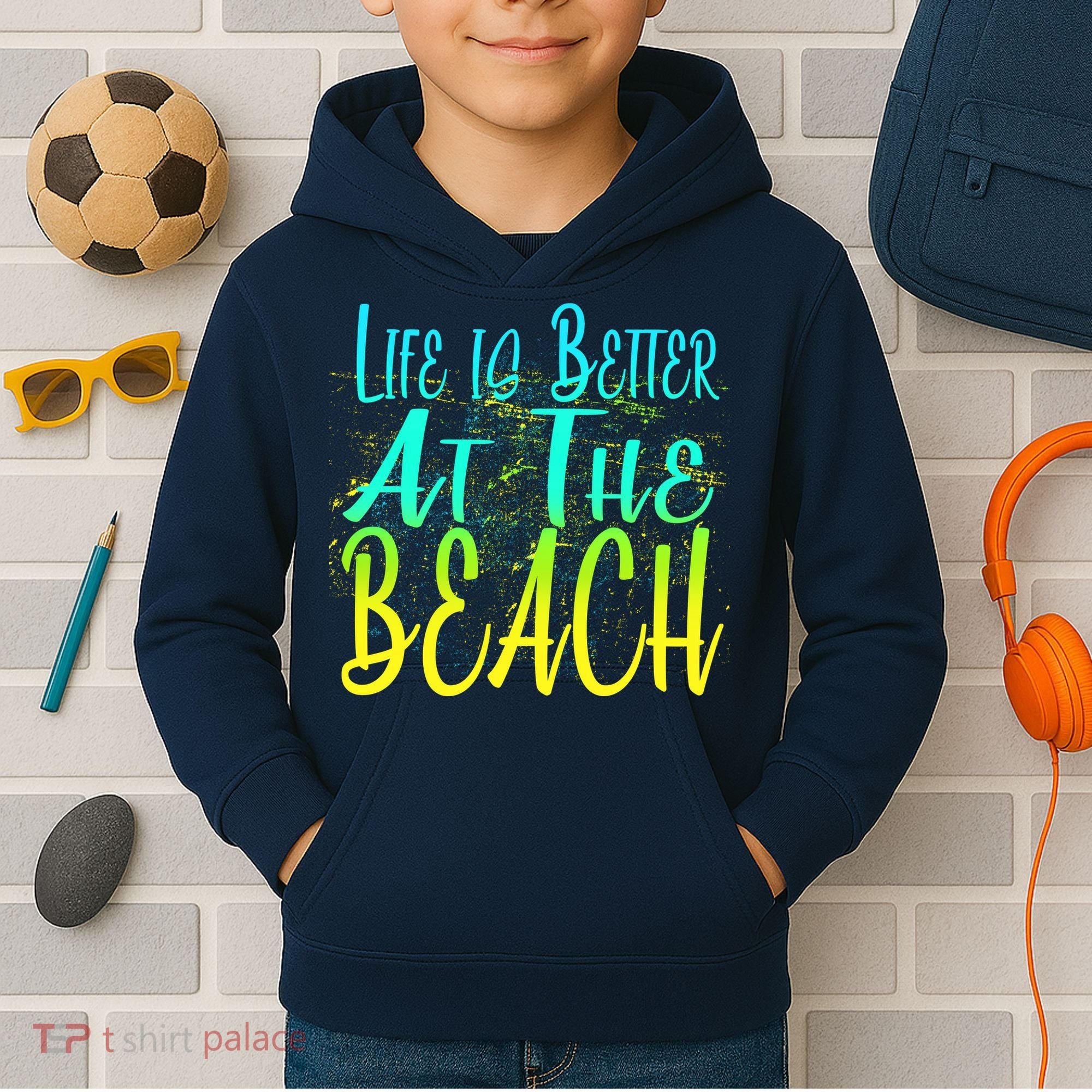 Life Is Better At The Beach Kids Hoodie