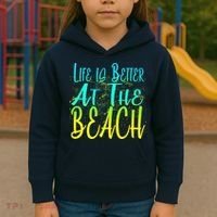 Life Is Better At The Beach Kids Hoodie thumb 3