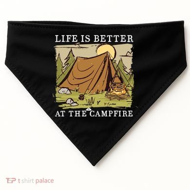 Life Is Better At The Campfire USA-Made Doggie Bandana