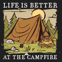 Life Is Better At The Campfire Golf Towel thumb 3