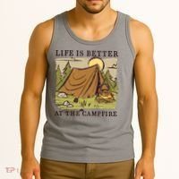 Life Is Better At The Campfire Tank Top thumb 3