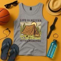 Life Is Better At The Campfire Tank Top thumb 4