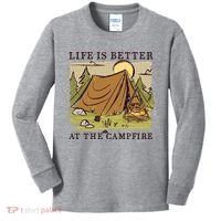 Life Is Better At The Campfire Kids Long Sleeve Shirt thumb 0