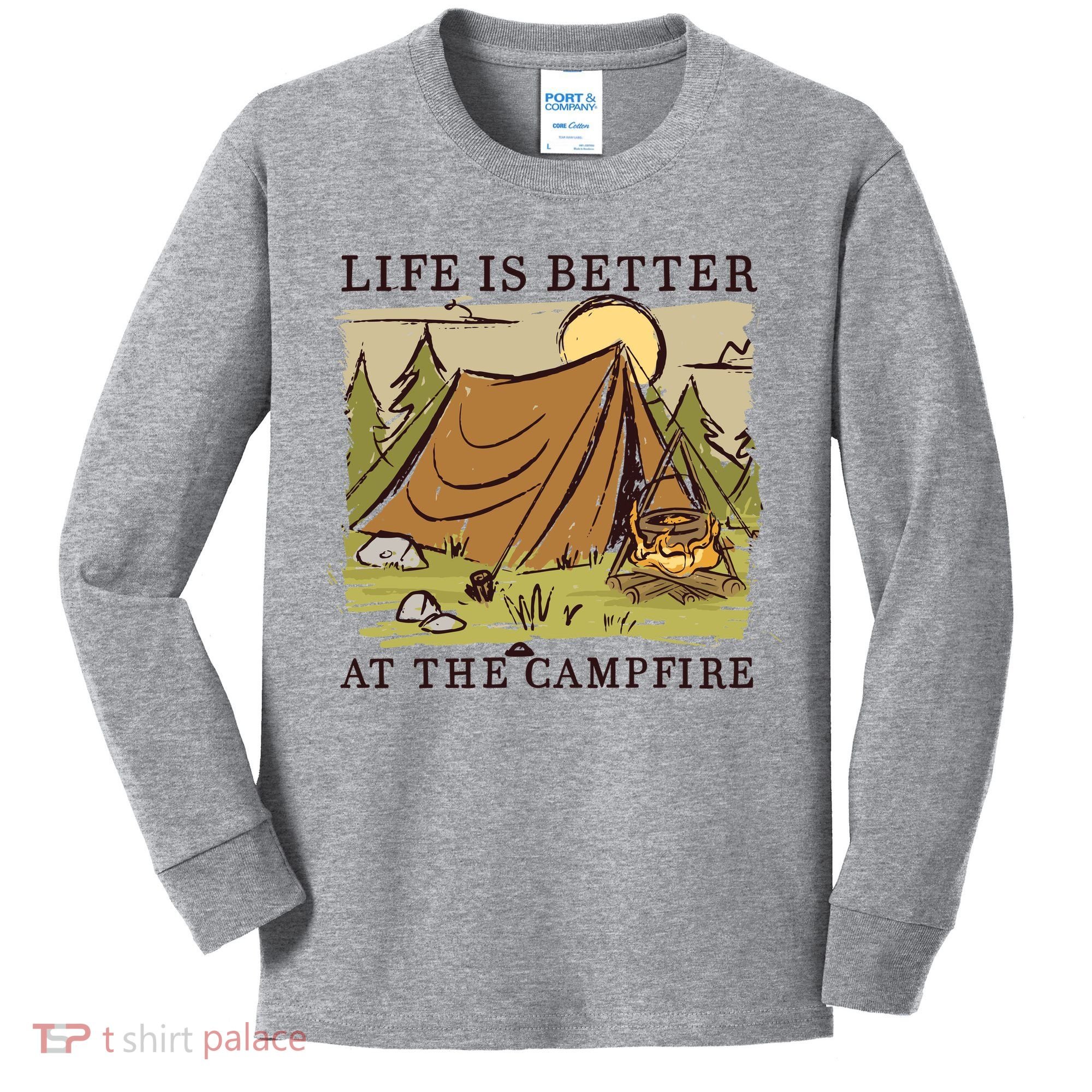 Life Is Better At The Campfire Kids Long Sleeve Shirt