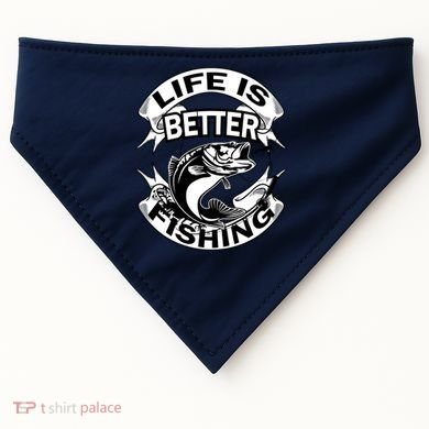Life Is Better Fishing USA-Made Doggie Bandana