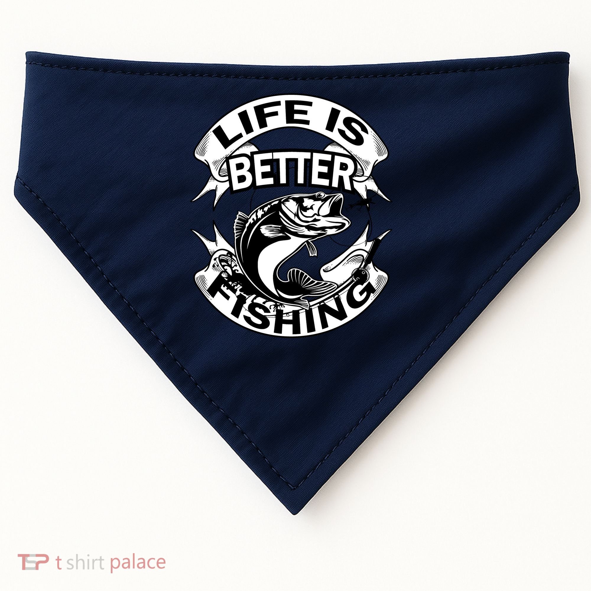 Life Is Better Fishing USA-Made Doggie Bandana