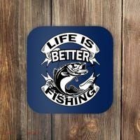 Life Is Better Fishing Coaster thumb 0