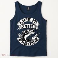 Life Is Better Fishing Tank Top thumb 2