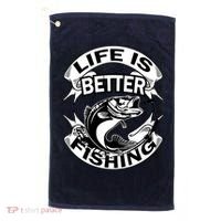 Life Is Better Fishing Golf Towel thumb 0