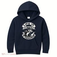 Life Is Better Fishing Kids Hoodie thumb 0