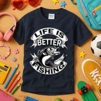 Life Is Better Fishing Kids T-Shirt thumb 3