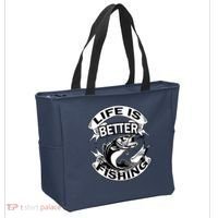 Life Is Better Fishing Tote Bag thumb 2