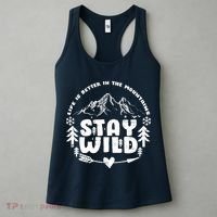 Life Is Better In The Mountains Stay Wild Women's Tank Top thumb 3