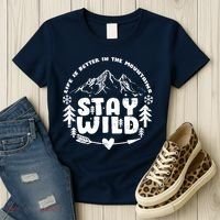 Life Is Better In The Mountains Stay Wild Women's T-Shirt thumb 3