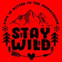 Life Is Better In The Mountains Stay Wild Santa Hat thumb 1