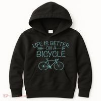 Life Is Better On A Bicycle Kids Hoodie thumb 0