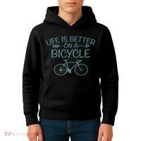 Life Is Better On A Bicycle Kids Hoodie thumb 4