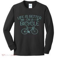 Life Is Better On A Bicycle Kids Long Sleeve Shirt thumb 0