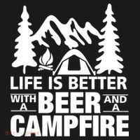 Life Is Better With A Beer And A Campfire Hoodie thumb 2